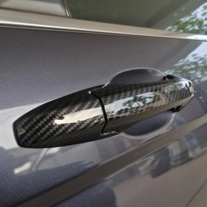 For Honda CRV CR-V 2007 2008 2009 2010 2011 ABS Chrome Carbon Fiber Black Door Handle Cover Trim Sticker Car Styling Accessories