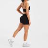 High-Waisted Seamless Peach Booty Yoga Shorts - Women's Sports Running Fitness Wear