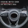 For Toyota Yaris     2024 ABS Chrome Car Steering Wheel Buttons Frame Cover Trims Sticker Styling Accessories