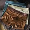 Herr Boxerkalsonger Elastisk Mellanhög Andningsbar Smal Passform Shorts Trosor Enfärgade U-konvex Design Slätt Tyg Isilke Trosor