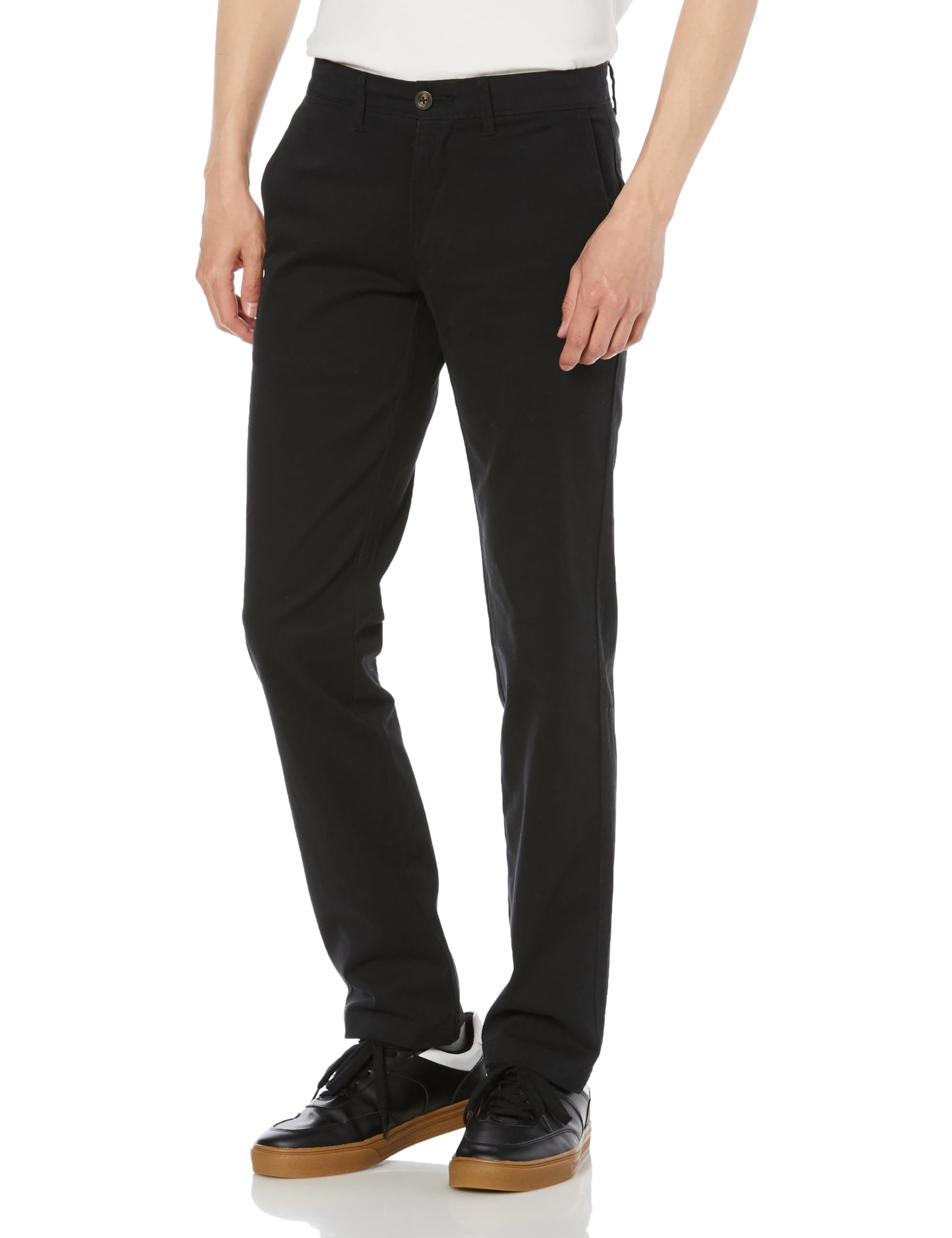 

Amazon Essentials Приталенные повседневные эластичные брюки чинос Размер W30 L32 Мужские брюки, Черный, / чёрный