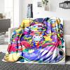 1Pc Whimsical Creatures Chaos Blanket Soft Throw Blanket For Home Bedroom Bed Sofa Travel Office Solid Christmas Blanket