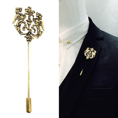 Vintage Männer Hohl Doppel Löwe Brosche Pin Revers Clip Hochzeit Party Schmuck Geschenk