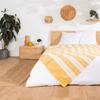 Couvre lit - Abbysse - Jacquard - 180 x 220 cm - Jaune - Oeko-Tex®