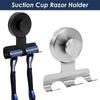 304 Stainless Steel Suction Cup Shaver Holder Shower Razor Hooks  For Bathrobes