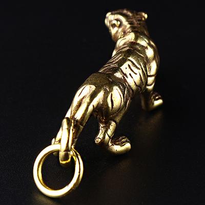 Tiger Casting Animal Figurine Abstract Geometric Style Metal Retro Sculpture
