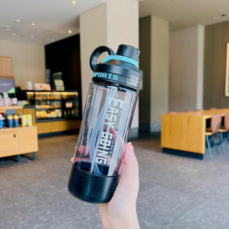 Water bottle1011 summer sports outdoor sports water cup high value male and female students double drinking straw cup easy trend