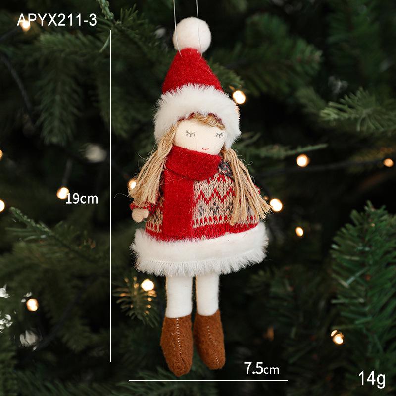 Pluche Sneeuwpop Kerstboomversieringen - Rode & Witte Decoraties voor Boom en Bureau