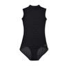 Europäischer & Amerikanischer Stil Netz-Rundhals-Langarm-Bodysuit - Schlankmachend, Sexy, Durchsichtig, Einfarbig Sommer-Layer