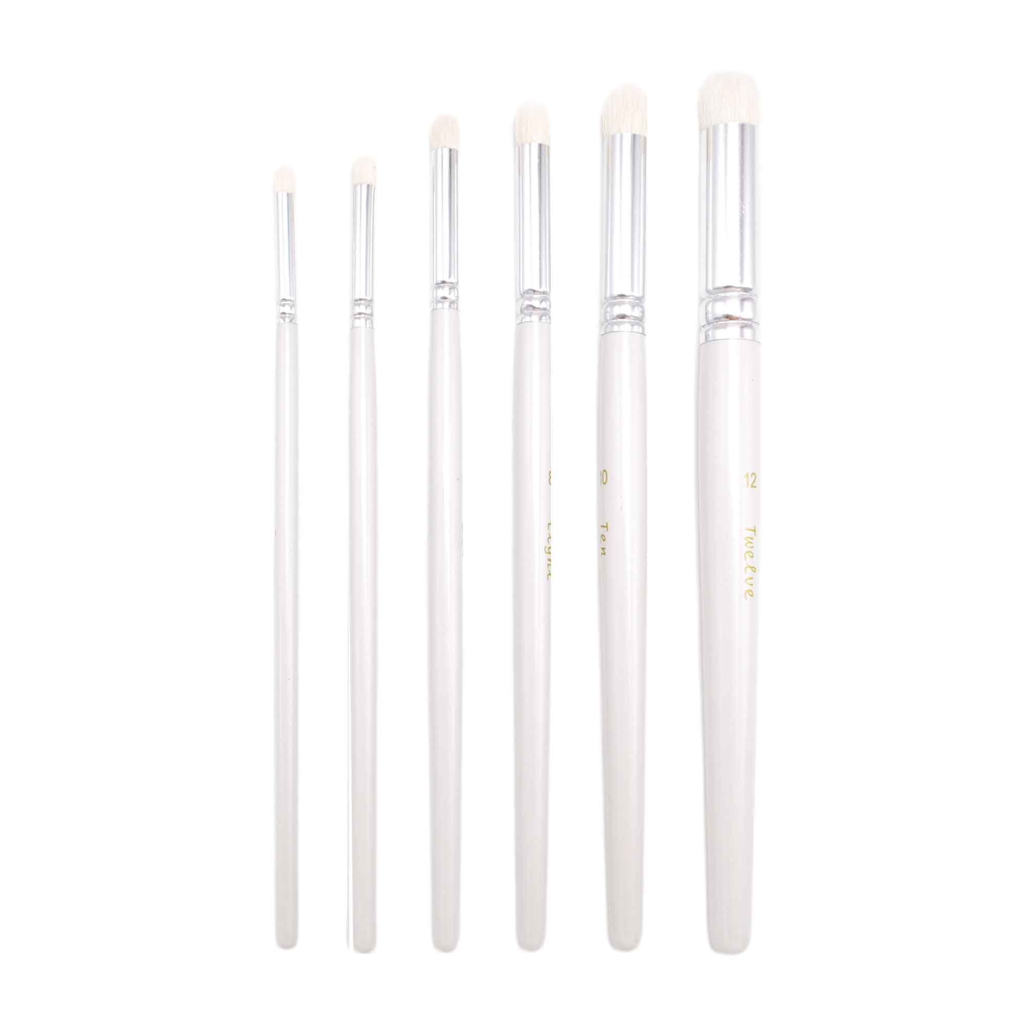 Набор из 6 кистей с круглыми головками из шерсти, кисти для сухой кисти, трехцветный набор для масляной живописи, гуашь, акварель, формовочная кисть, керамическая модельная кисть, художественные принадлежности