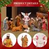 Miniature Christmas Nativity Scene Figurine Set,Small Resin Jesus Religious Gift Collectible