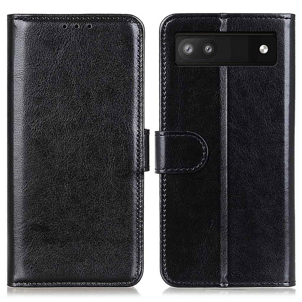 For Google Pixel 7a Wallet Stand Phone Leather Case Crazy Horse Texture Smartphone Cover