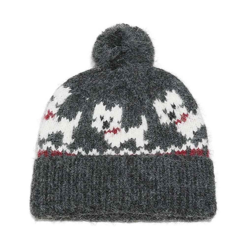 ins Japanese and Korean Trend Knitted Hat Women's Cashmere Blended Pullover Ear Protector Cute Dog Wool Hat 2025