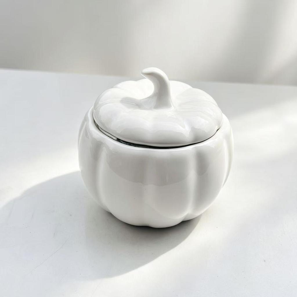 Persimmon Tea Scented Ceramic Candy Jar and Candle Holder