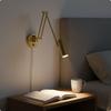 Adjustable Swing Arm Lamp Foldable Wall Light Retro Reading for Readers,