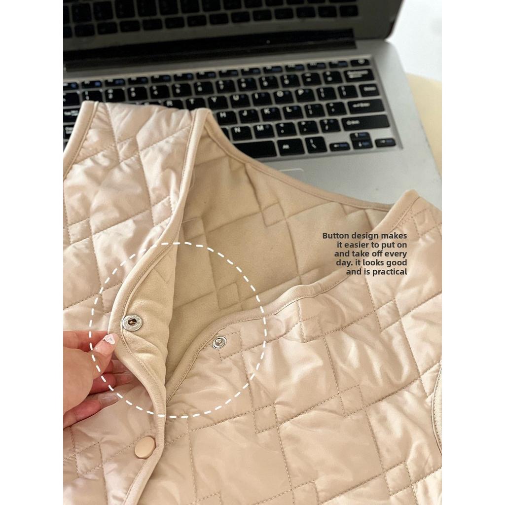 High End Quilted Vest Button Design for Autumn and Winter Windproof, Cold Proof, Warm Vest for Women's Casual Sports Vest