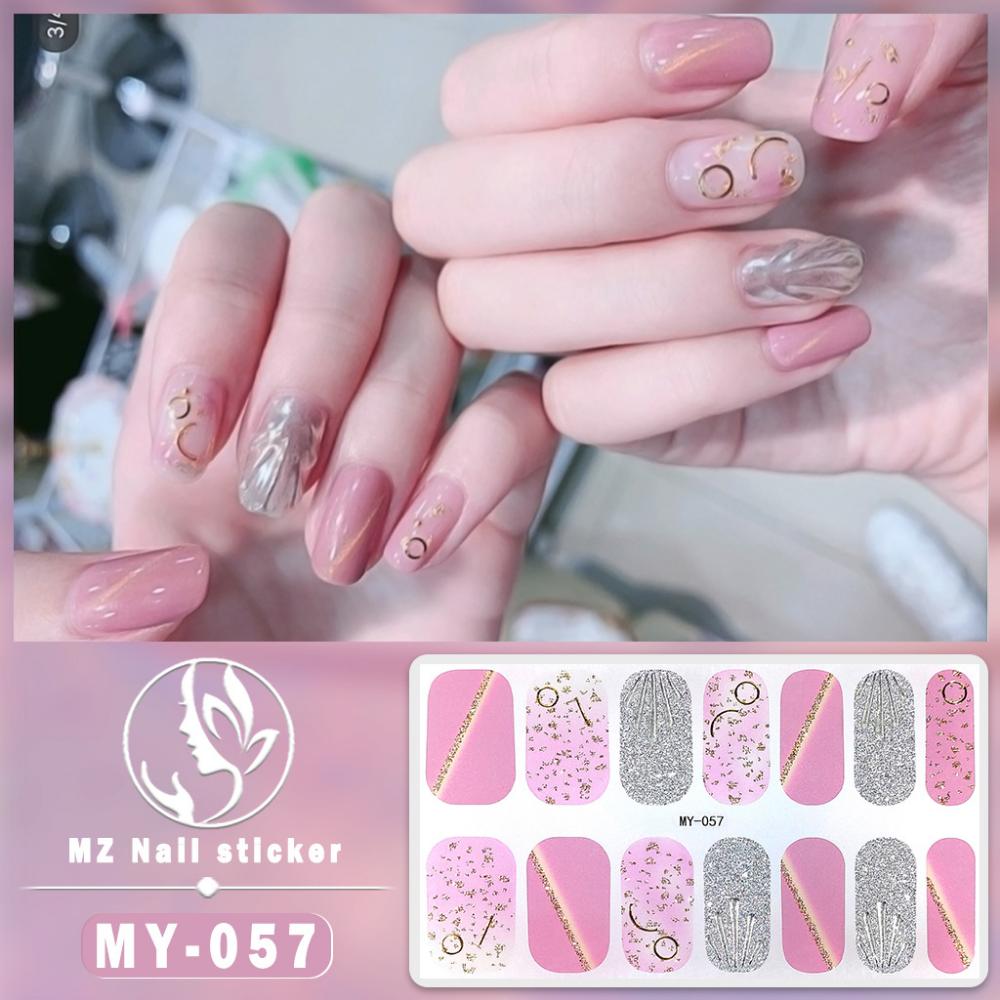 New Year's New Three-dimensional Waterproof No-bake Gel Nail Polish Film Full Sticker Ins Wind Nail Film Paper Nail Film