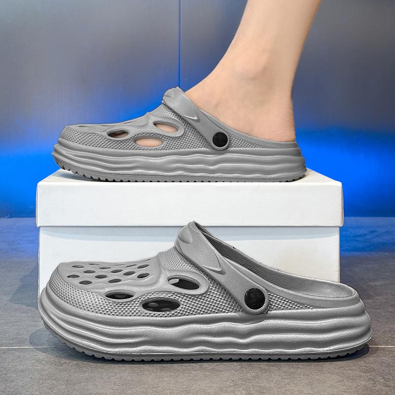 Baotou slippers summer outer wear hole shoes ins tide thick sole non-slip sports beach sandals