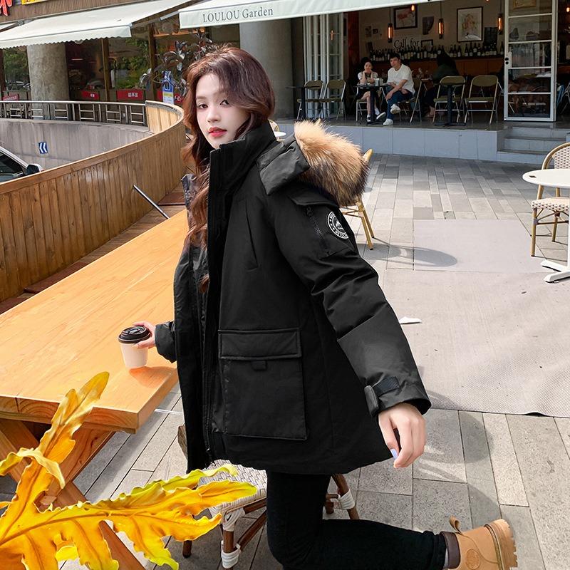 

Инструментальная одежда с большим меховым воротником, на пуху, с хлопковой подкладкой, женская, для студенток, свободная, утолщенная, с хлопковой подкладкой, зимняя, куртка-пирожок XL suggestion [135-150] catties