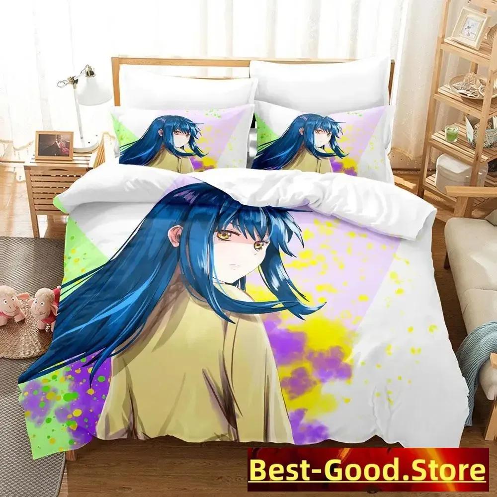Mieruko chan Bedding Set Single Twin Full Queen King Size Bed Set Adult Kid Bedroom Duvetcover Sets Anime parure de lit Bed