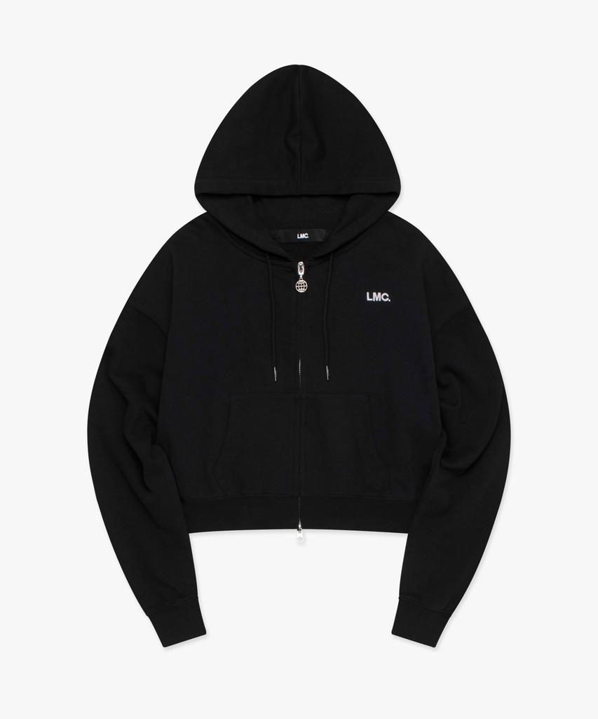 Lmc Wm Og Cropped Zip-Up Hoodie Black