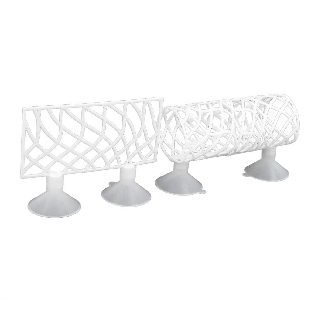 Fish Bed Tunnel Safe Small Hole Hollow Fish Hideout Resting Tube with Suction Cup for Fish Tank Aquarium