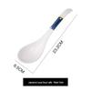ZISIZ Long Handle Ceramic Soup Spoon Set