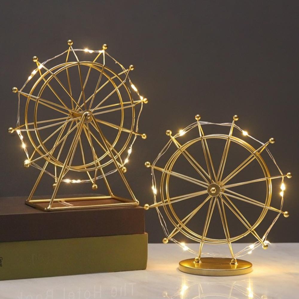 Nordic Iron Ferris Wheel Ornaments Creative Living Room Office Desktop Indoor TV Wine Cabinet Decoration Small Furnishings