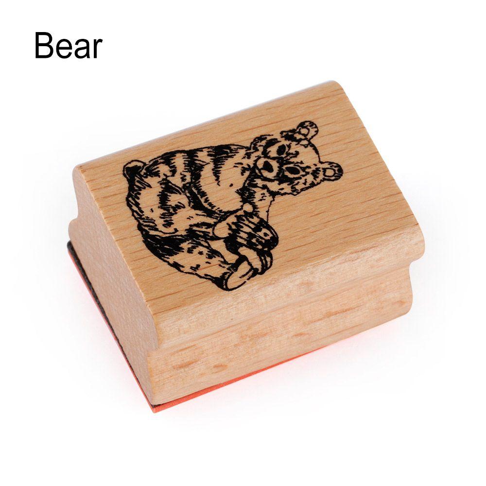 Nové Razítkování pro Dopisový Deník Dřevěná Gumová Razítka Zvířecí Razítka DIY Řemeslo Scrapbooking