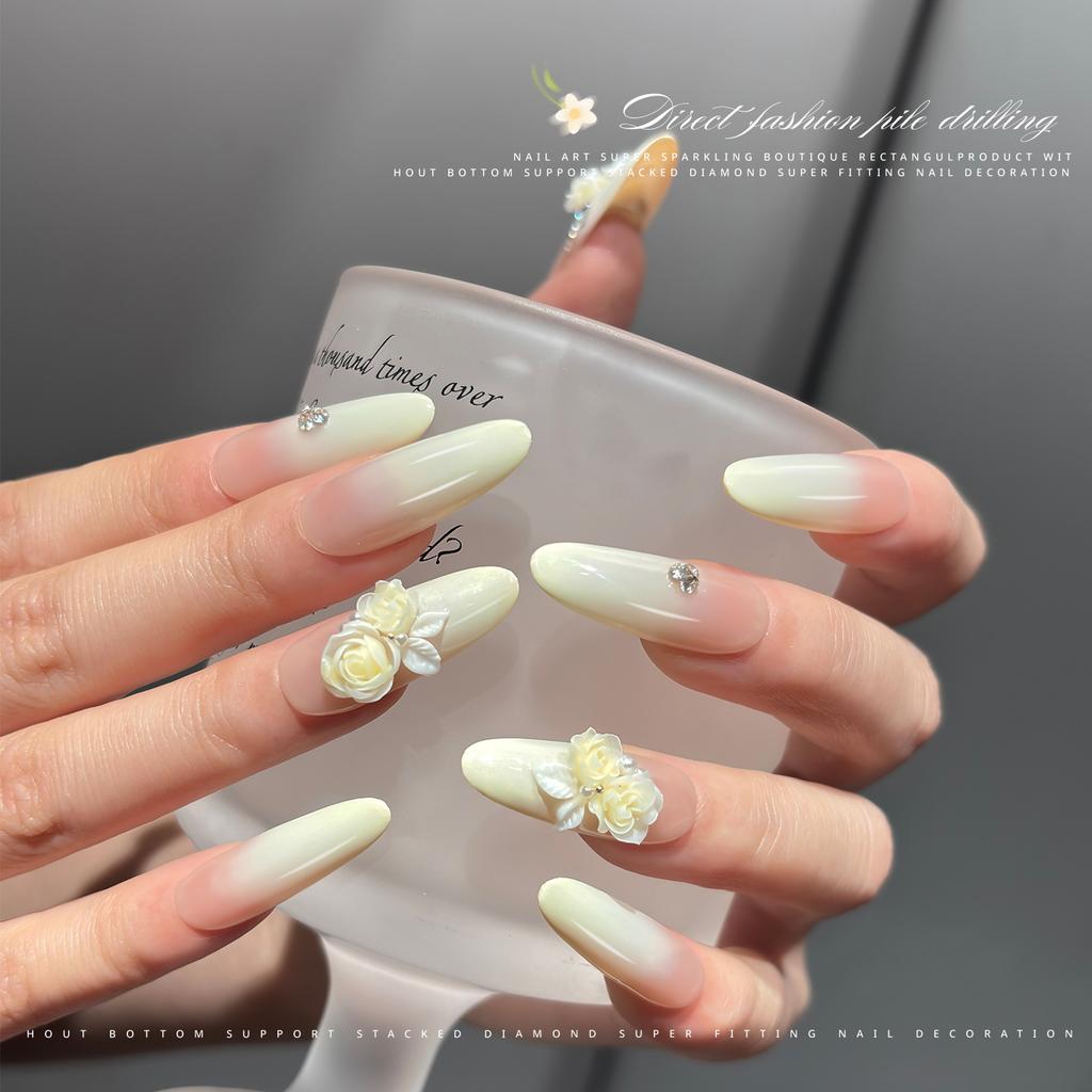 New Sparkling Butterfly Nail Accessories Mixed With Dopamine Camellia Pearl Petals DIY