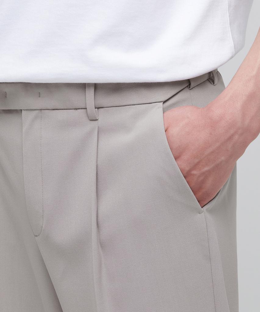 Musinsa Standard Lightweight Wide Hidden Elastic Waist Slacks [Light Beige]