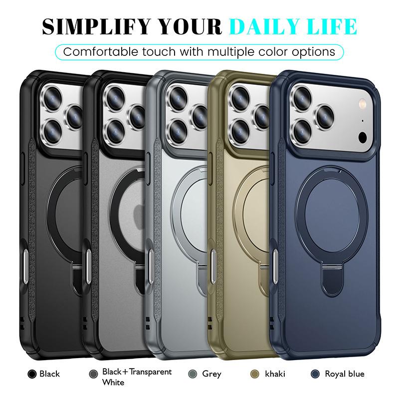 New for IPhone17 Pro Max Mobile Phone Case Two-in-one Skin Feel for Apple 16 Stand Magnetic Mobile Phone Protective Cover