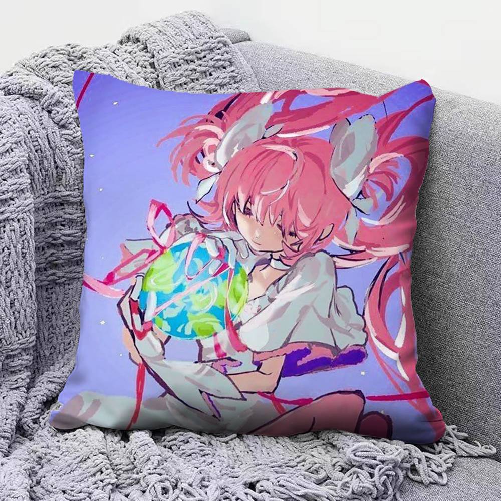 Puella Magi Madoka Magica Anime Girl Cute  Home Sofa Cushion Covers and Aecorative Custom Pillow Covers