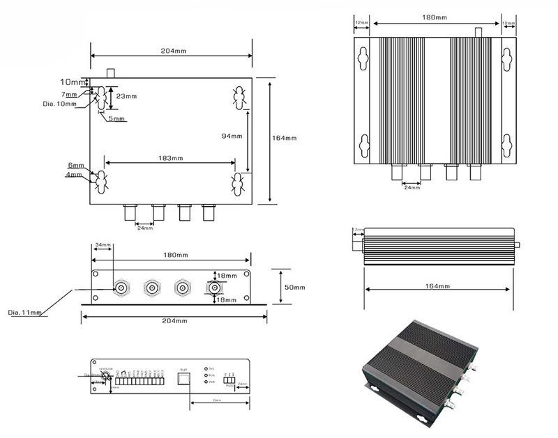UHF 915M Fixed Four-Channel RFID Reader & Writer
