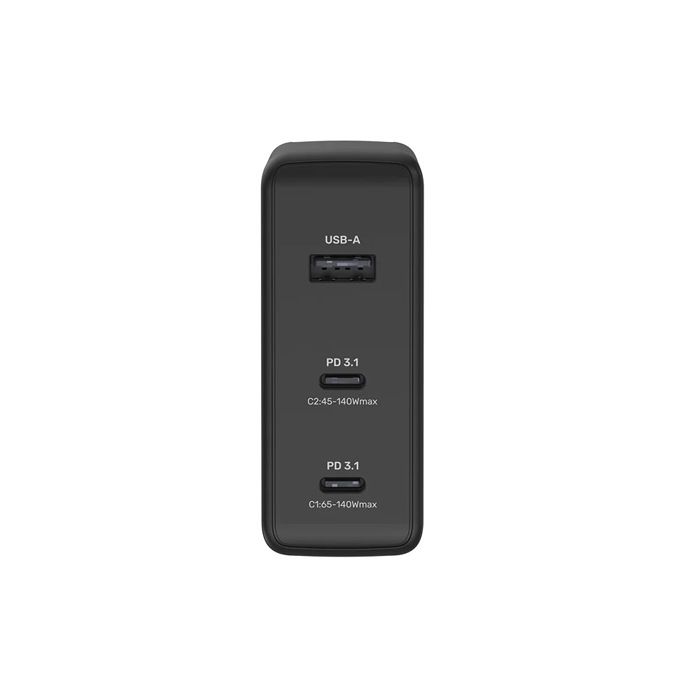 UNITEK Chargeur secteur USB-C / USB-A PD 3.1 GaN 140 Watts - Noir