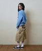 Lujeoseukeulleob Lc Logo Applique Bermuda Cotton Pants Beige