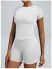 Quick-Dry Slim Fit Yoga T-Shirt - Stretch, Moisture & Sweat-Wicking Fitness Short Sleeve Top