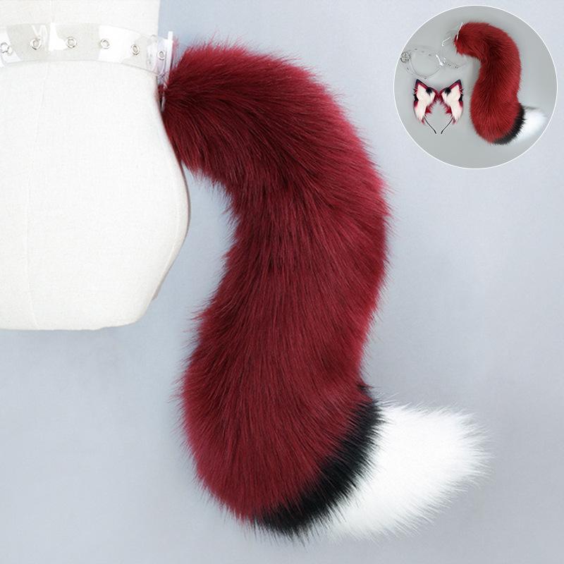 Fox Ears & Tail Cosplay Set - Halloween Beast Yokai Headband & Plush Accessory