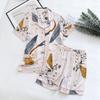Women's Summer Short Sleeve Pajama Set - Loose Fit, Plus Size, Two-Piece with Shorts