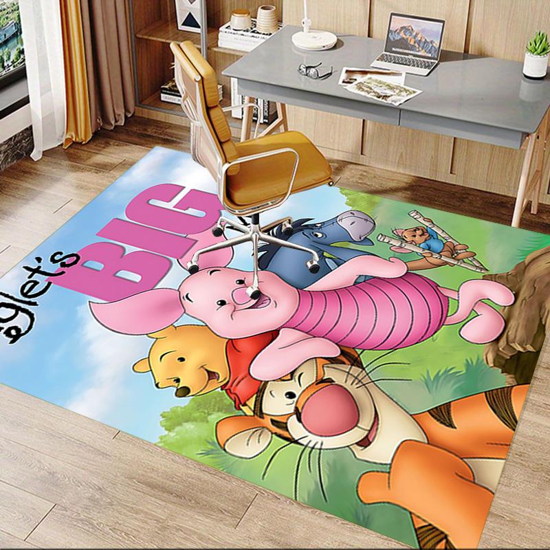1pc Piglets Big Movie Adventure Carpet for Playroom Bedroom Living Room Sofa Home Decor,kids Game Area Rug Non-slip Floor Mat Y72919
