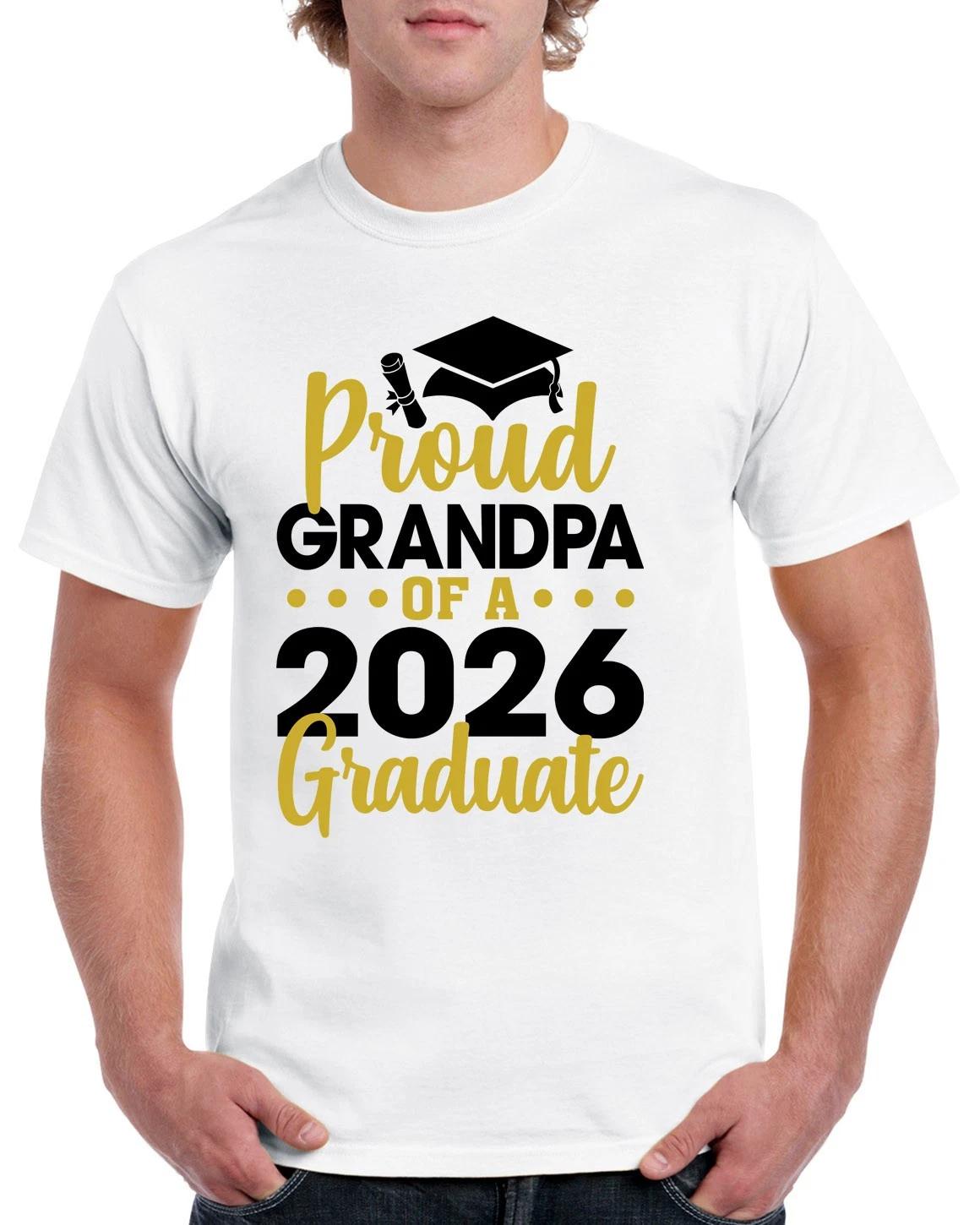 Proud Grandpa of a 2026 Graduate T-Shirt Graduation Class Grandfather GPG08 XXXL