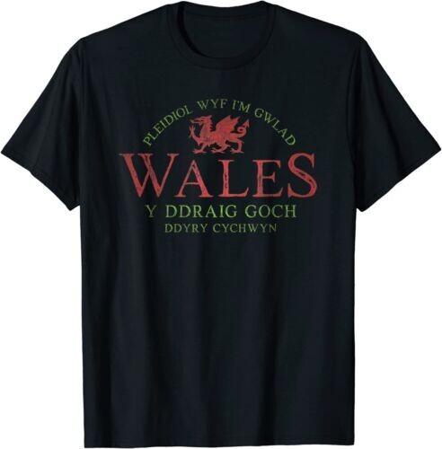 

NEW LIMITED Rugby Welsh Red Dragon Flag of Wales T-Shirt Tops Tee 2XL