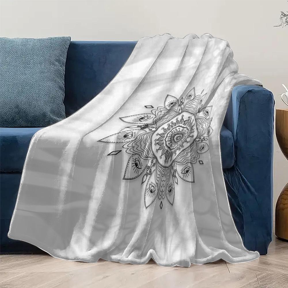 Boho Mandala Psychedelic Tie Dye Blanket Bedspread Decorative Throw Cushion Cover 130x160cm