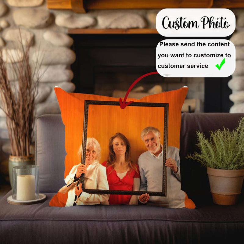 Customized Photo Throw Pillow Popular Newly Wedded Gift for Couples Engagement Stylish Pillow Cover Personalized with Photos