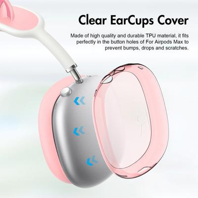 Yousheng Headphone Protective Cover 360-Degree Protection Anti-Slip Waterproof Easy To Install Silicone Protector Case for AirPods Max