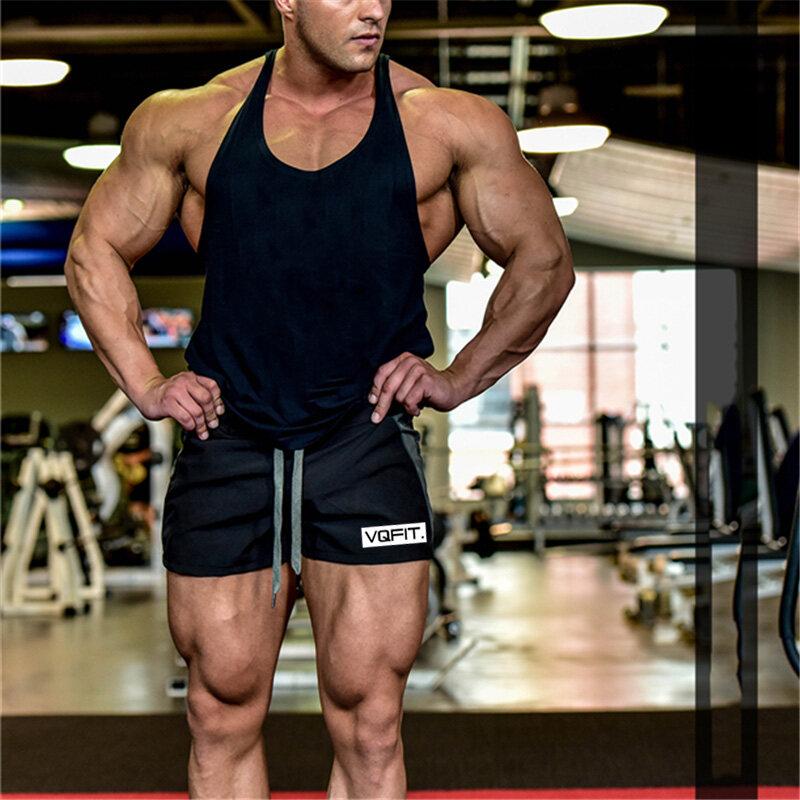 

Muscleguys Мужские спортивные шорты Летние повседневные пляжные шорты-бермуды Мужские спортивные короткие спортивные штаны для бодибилдинга Шорты сухой посадки Одежда для фитнеса M чёрный