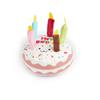 Happy Birthday Cake Plush Dog Toy, Squeaky Stuffed Candle Chew Toy for Small Medium Dogs, Pet Birthday Gift