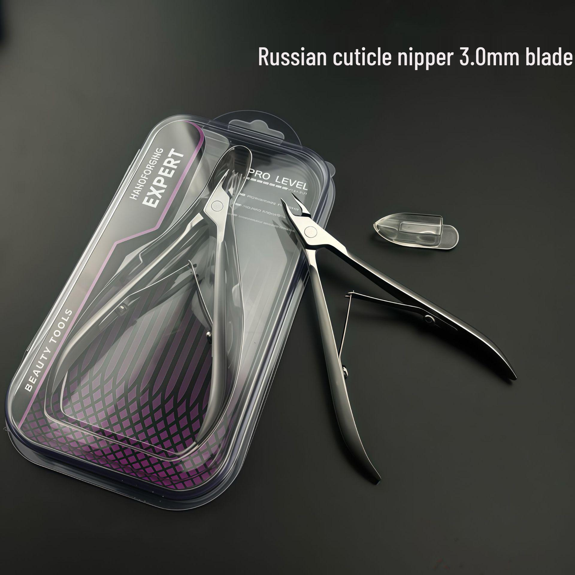 3.0mm Russian Style Stainless Steel Cuticle Nipper – Professional Grade Manicure Tool