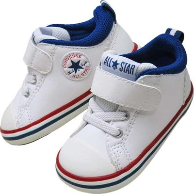 Mini All Star N Baby cm V-1 Ayakkabılar, Beyaz/Lacivert/Kırmızı, 15.0