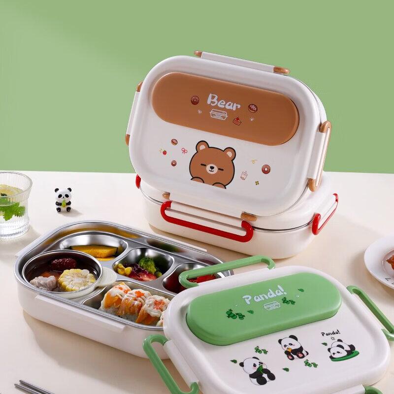 Panda 316 Stainless Steel Insulated Four-Compartment Lunch Box